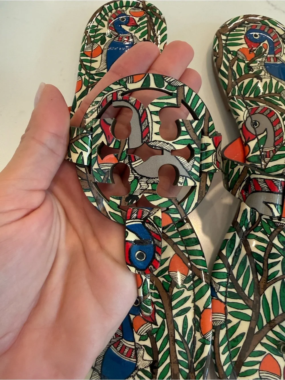 Tory Burch Multicolor Tropical Print Miller Sandals